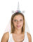 P'tit Clown 27260 Licorne Haarreif Einhorn Regenbogenschleier, Damen, Weiß, Silber, one size