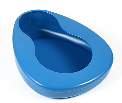 ONEDONE Bedpan for Elderly Females Heavy Duty Bed Pans for Elderly Men Women Thick Large Bedpans for Bedridden Patient Hospital Home Bed Pan Emergency Device (Blue)