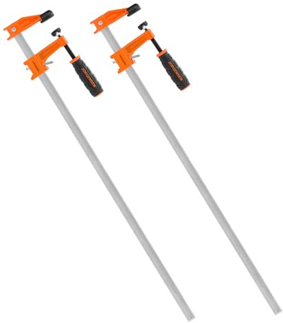 Jorgensen 2-pack Medium Duty Steel Bar Clamp Set with 600 lbs Load limit, 24-inch