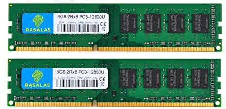 Rasalas 16GB Kits (2x8GB) PC3L -12800 DDR3L 1600 MHz UDIMM 2Rx8 1.35V 1.5V CL11 240PIN Dual Rank DIMM Non-ECC Unbuffered Desktop Memory Computer RAM Upgrade