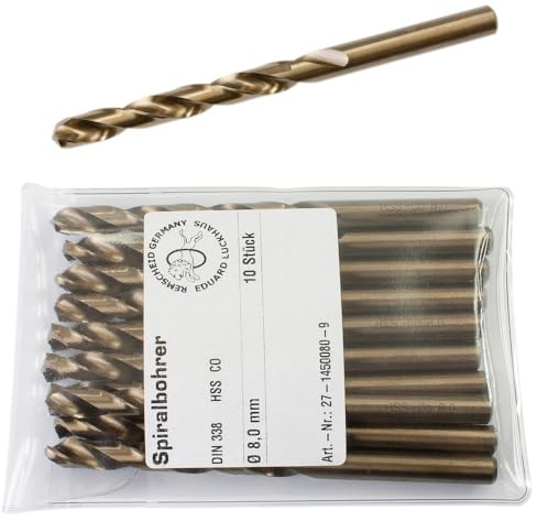 Dönges HSS-Spiralbohrer Co 5%, goldfarbig, Ø 6,0 mm (HSS Spiralbohrer Metallbohrer Kobaltbohrer)