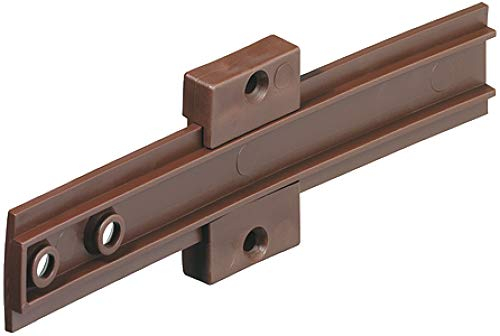 Gedotec Charnière Coulissante Porte Réfrigérateur - Glissière à Curseur de Porte de Frigo Congélateur Encastré - Meuble de Cuisine - Accessoire en Plastique Solide et Vis - 1 Pièce - Brun