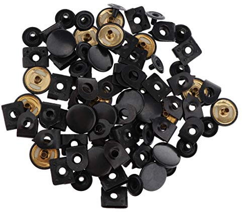 P Prettyia 20 Stück Hosenhaken Nähfrei Rockhaken Rockverschluss Hosenverschluss 15mm, Kupfer - Schwarz