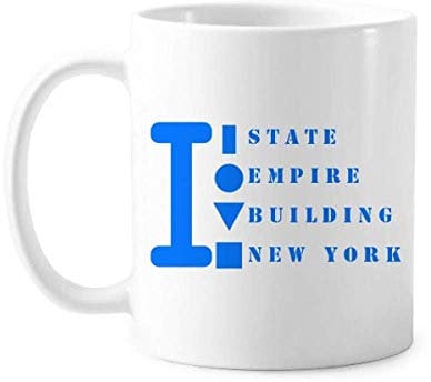 Empire State Building New York Mug Pottery Ceramic Coffee Porcelain Cup Tableware