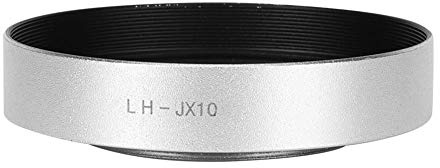 Goshyda LH-JX10 Hohlmetall Kompakte abnehmbare Kameraobjektivhaube für Fuji X10/X20/X30, 52mm Filter kann installiert Werden(Silber)