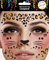 Gesichtstattoo - Glitzer Aufkleber Klebetattoos Temporäres Glitter Face Tattoo Motto Party Karneval Halloween (Leopard)