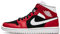 Nike Air 1 Jordan Mid Weiß Snakeskin BQ6472-110 Damen-Schuhe, Gym Rot/Weiß-Schwarz, 44 EU