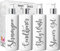Print Maniacs White Mrs Hinch Inspired Personalised 500ml Pump Bottles Bathroom Lotion Kitchen Set Shampoo Conditioner (Shower Gel Set) (Grey)