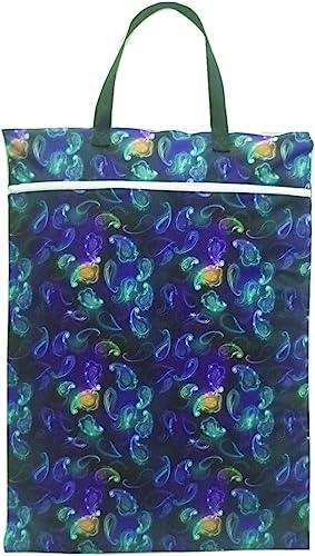 Großer hängender nass/trockener Stoff-Windeleimer für wiederverwendbare Windeln oder Wäsche, Schinken Blume, Modern