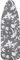 LEEWEITAS Housse de planche à repasser 140 x 50 cm, grande housse de table à repasser avec dessus 100 % coton et rembourrage épais, facile à installer et résistante aux brûlures (motif floral gris,