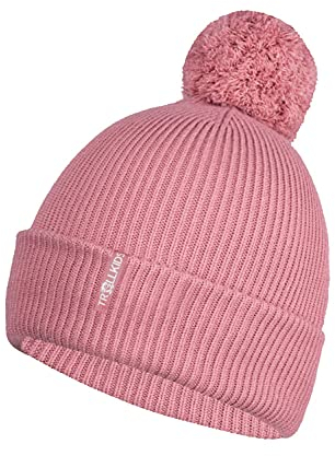 Trollkids Bommelmütze Holmenkollen, Antik-Rosa, Größe 54