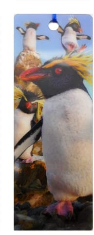 3D Wackel Lesezeichen Pinguin Pingu 15,5 cm Design Bookmarks mit Kordel Deko GFTLZ 62