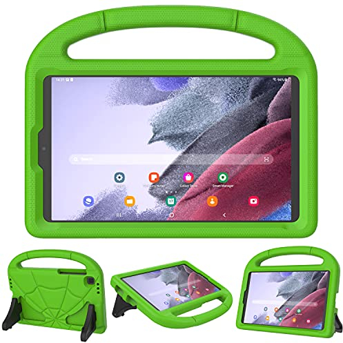 Funda para niños para Samsung Galaxy Tab A7 Lite 8.7 2021,Patamiyar Funda Ligera a Prueba de Golpes para Tab A7 Lite con asa Soporte para Galaxy Tab A7 Lite de 8.7 Pulgadas(SM-T220/T225/T227)-Verde
