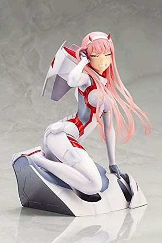 ACSDVEB sexy Busty Girl Zero Two 16cm/6.4inch PVC Anime Figur Adult Statue Collection Decoration and Gift Desktop (White)