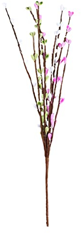 DEDEMCO 6 Stück Frühlingsstiele, 30 cm, künstliche Pastell Beeren-Sprays, bunte Osterbeeren-Stämme für DIY Osterkranz Zuhause Urlaub Dekoration, rosa
