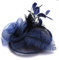SIQITECH Organza Hut Mesh Damen Fascinator Hut mit Haarnadel Banketthut Elegant Haarschmuck 20er 50er Jahre Partyhut Vintage Royal Pillbox Hut für Hochzeit Party Cocktail Karneval