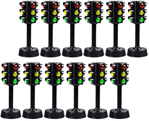 Gadpiparty 12stücke Verkehrslicht Lampe Spielzeug Interessante Ampel Modell Kognitives Spielzeug Für Junge Mädchen