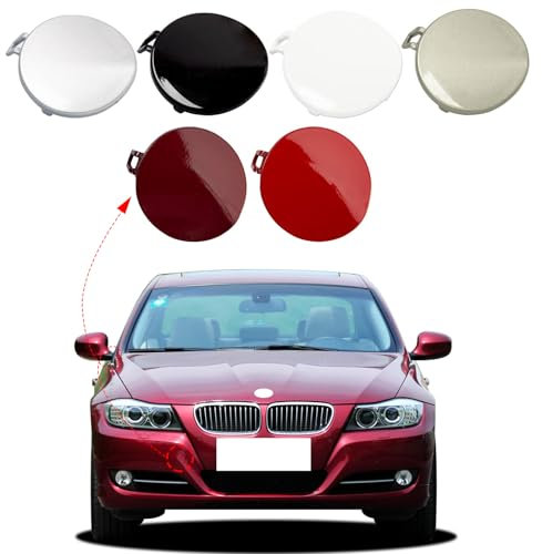 CZShiYue Xinpinsai - Copertura per gancio di traino per paraurti anteriore, adatta per BMW Serie 3 E90 E91 328I 335I 2009 2010 2011 Tappo per occhiello di traino 51117207299 821935A (non verniciato,