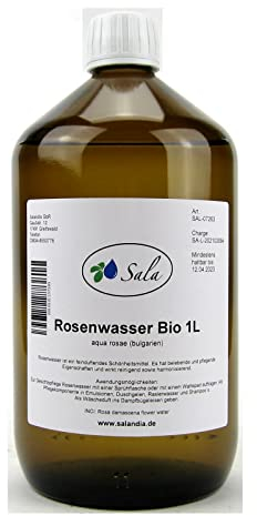 Sala Eau de rose hydrolat bio 1000 ml (bouteille en verre de 1 l)