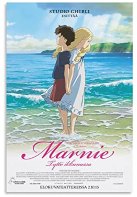 Filmposter Omoide No Marnie When Marnie Was There, japanisches Anime, 3 Bilder, Kunstdruck, Leinwand, Poster, Dekoration, moderne Heimkunstwerke, 30 x 45 cm