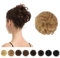BARSDAR 100% Echthaar Haarteil Haargummi，Gelockt Unordentlich dutt extensions echthaar Haarteil Haargummi Hochsteckfrisuren unordentlicher Haarverlängerung für Damen Mädchen Schmutzig blond