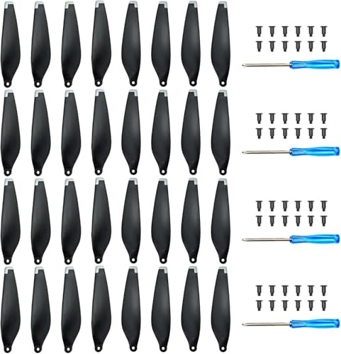 Craznick 32Pcs Propeller für DJI Mini 3 Ersatzpropeller Blätter Geräuscharm Propellerblatt Ersatzteile für DJI Mini 3 Drohnenzubehör Exklusive Schrauben & Schraubendreher Silber