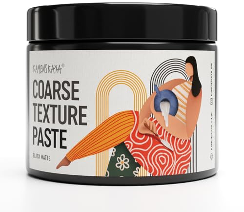 Kamenskaya Strukturpaste Grob - Schwarze Modellierpaste - 500 ml (870 g)