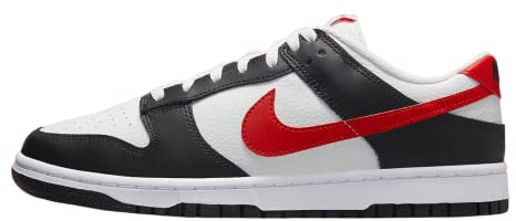 Nike Dunk Low Retro, Basketballschuhe für Damen, Black University Rot Weiß, 39 EU