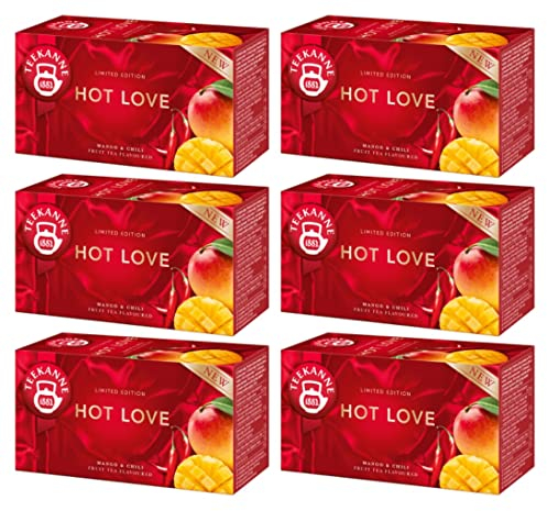 TEEKANNE Hot Love Tee mit Mango-Chili-Geschmack 6er Pack (20 x 2 g) mit Geschenk von DEKOND