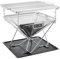 Super grills Stainless Steel Foldable Portable Charcoal barbecue BBQ Grill Camping Picinics Outdoor comes with cover