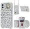 CAVOR iPhone 11 Hülle Mit Band,Handyhülle iPhone 11,Flip Leder Geldbörse Umhängen Hülle,[3 Kartenfach][Ring Ständer][Magnetisch],Handykette Handyhülle für iPhone 11 - Weiß Leopardenmuster