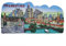 WitnyStore Kleiner Römerberg Hauptfluss und Sehenswürdigkeiten in Frankfurt, blauer Himmel, Hintergrund, Deutschland, Mitteleuropa, Touristenattraktion, Kunstharz, Kühlschrankmagnet, Reisende