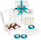 Coolty 30 Stück Cupcake Boxen 4 Löcher Karton Verpackung Boxen Bäckerei Gebäck Boxen mit Fenster und Einsätze für Cookies Muffins Cupcakes Desserts Torten (Marmor Weiß)