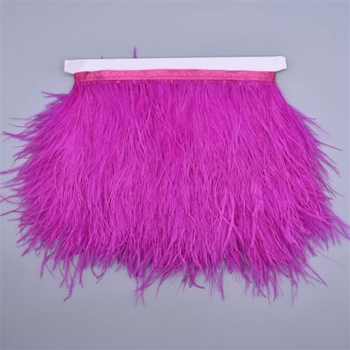 Straußenfedern auf Band, 10 m, 8 - 10 cm, für Rock, Straußenfedern, zum Nähen, Verzieren, Farbe 9