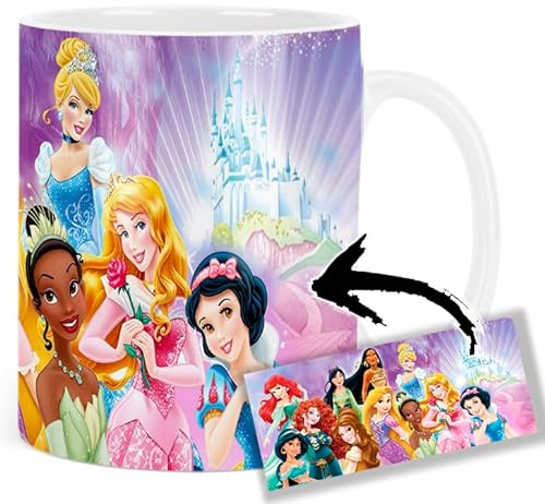 Disney Princess Belle Ariel Jasmine Pocahontas Merida Cinderella Pocahontas Snow White Tasse Keramikbecher Mug