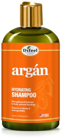 Difeel Feuchtigkeitsspendendes Argan-Shampoo, 350 ml, Arganöl-Shampoo, natürliches sulfatfreies Haarshampoo