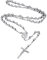 Supcare Cross Necklace Men Silberkette Männer Rosenkranz Katholische Halskette Gebetskette Christlich Kette Rosary Michael Religiöse Kruzifix Anhänger Jesus Kreuz Kette Schmuck für Erntedanktag