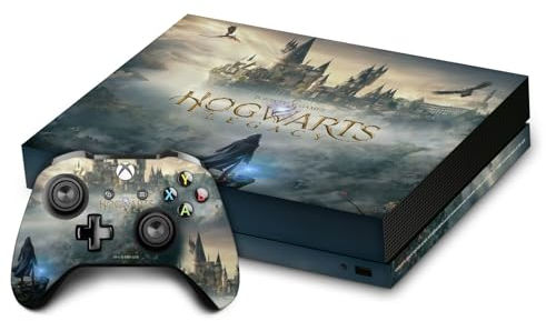 Head Case Designs Offizielle Hogwarts Legacy Wichtige Kunst Grafiken Vinyl Haut Gaming Aufkleber Abziehbild Abdeckung kompatibel mit Xbox One X Console and Controller Bundle
