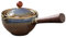 Teiera semiautomatica, girevole a 360 gradi, set di teiere con manico laterale flessibile, 160 ml, teiera in ceramica vintage, teiera in porcellana con manico lungo, teiera cinese