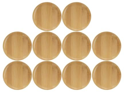 Generisch Wine Glass Charcuterie Topper, Wine Glass Charcuterie Board Topper, Weinglas Charcuterie Topper, Weinglasabdeckungen, Bambus-Wasserglas-Topper for Appetizer Plates & Desserts (10pcs)