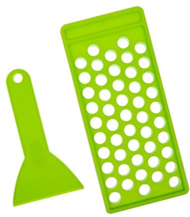MUSISALY 50holes Lip Balm Craft Kit Filling Tray with Spatula for Natural Lip Balms and Crayon Lipstick Versatile for Mixing Cosmetics Containers