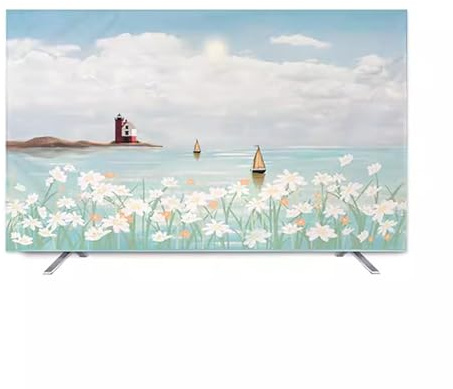 LONEU 32 a 86 Pulgadas Cubierta Antipolvo para TV, Universal Funda para Televisor Cubierta de Televisión Elástico Protector TV Protectores de Pantalla Televisión (Color:color19,Size:85/86in)