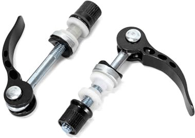 Ruimou 2 bulloni in lega di alluminio per reggisella della bicicletta, colore nero, a sgancio rapido, M6 x 70 mm, per tutti i tipi di biciclette