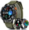 MEGALITH Smartwatch Uomo Chiamate Whatsapp: Android iOS Compatibile - Orologio da Polso Pressione Sanguigna Misura - Fitness Tracker Smart Watch Contapassi Sport Verde