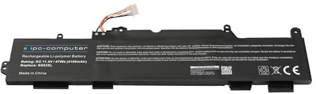 IPC-Computer Batterie Compatible avec HP - 933321-855 à 47Wh