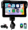 CAMECHO 【Wireless】 Écran Moto 5 Pouces HD sans Fil CarPlay & Android Auto sans Fil, IP68, Bluetooth Moniteur Universel avec Réglage EQ pour Motos