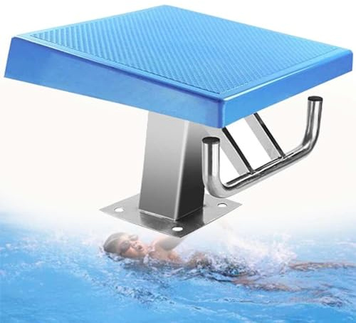 DUXMM Standard-Pool-sprungbrett,Edelstahl Pool Sprungturm,mit Edelstahlbasis, Pool-One-Step-Tauch-Startblock für den Wettkampf,Für Schwimmbad Und Wettkampf A