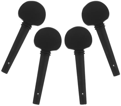 Ersatzstimmwirbel für Cello Imitation Ebenholz Schwarz | Cello, für Aufführungen und Lernen, Stabile Stimmung, Vielseitig Einsetzbar, 4 Stück