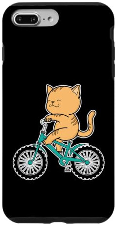 Custodia per iPhone 7 Plus/8 Plus Gatto con Bicicletta