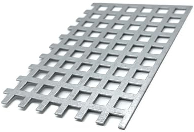 designbleche | Lochblech Aluminium | Quadratlochung 10-15 | Zuschnitt 625 x 625 x 1,5 mm | Lochgitter, Fenstergitter | Für Belüftung, Schalldämmung & Fassadenverkleidung